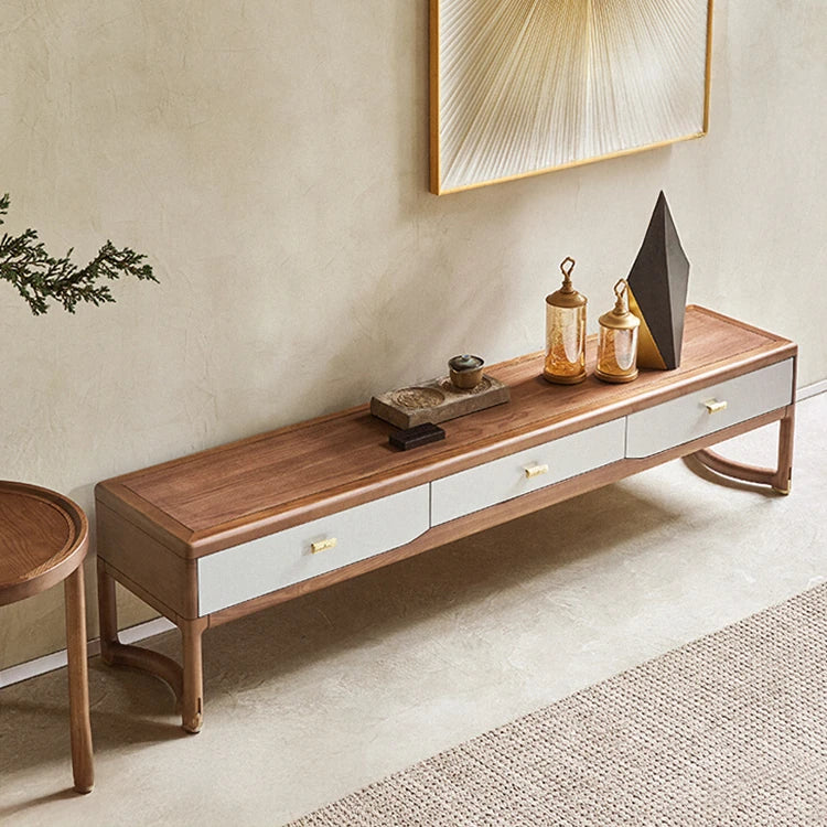 Stylish Ash Wood TV Cabinet with Storage Drawers - Modern Living Room Furniture hyc-3117