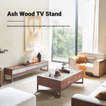Stylish Ash Wood TV Cabinet with Storage Drawers - Modern Living Room Furniture hyc-3117