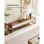 Stylish Ash Wood TV Cabinet with Storage Drawers - Modern Living Room Furniture hyc-3117