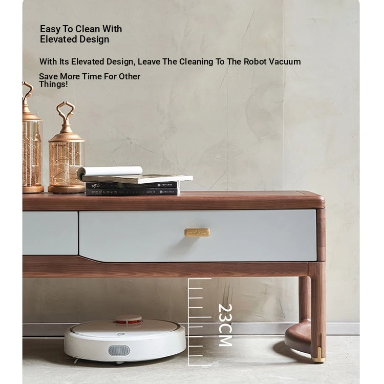 Stylish Ash Wood TV Cabinet with Storage Drawers - Modern Living Room Furniture hyc-3117