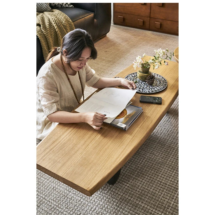 Rustic Solid Wood Coffee Table - Stylish Modern Design for Living Room Decor hyc-3118