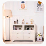 Stylish Pink Solid Wood Cabinet with Tempered Glass Display Shelves hyj-2298