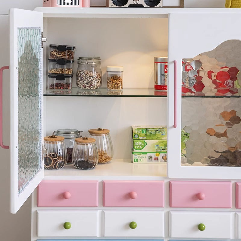 Solid Wood Glass Cabinet - Elegant and Durable Storage Solution hyj-2300