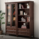 Luxurious Solid Wood Leather Chair - Elegant Chenille & Cowhide Cushioning hyjyj-4261