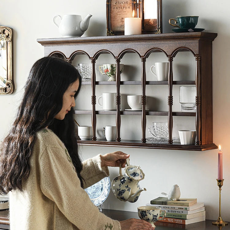 Solid Wood Storage Rack for Elegant Home Decor hyjyj-4275