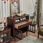 Elegant Solid Wood and Glass Cabinet for Sophisticated Living Spaces hyjyj-4276