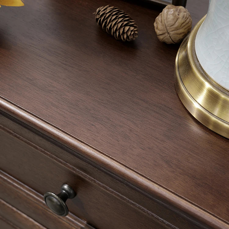 Elegant Solid Wood Bedside Cupboard for Luxurious Living Rooms hyjyj-4282