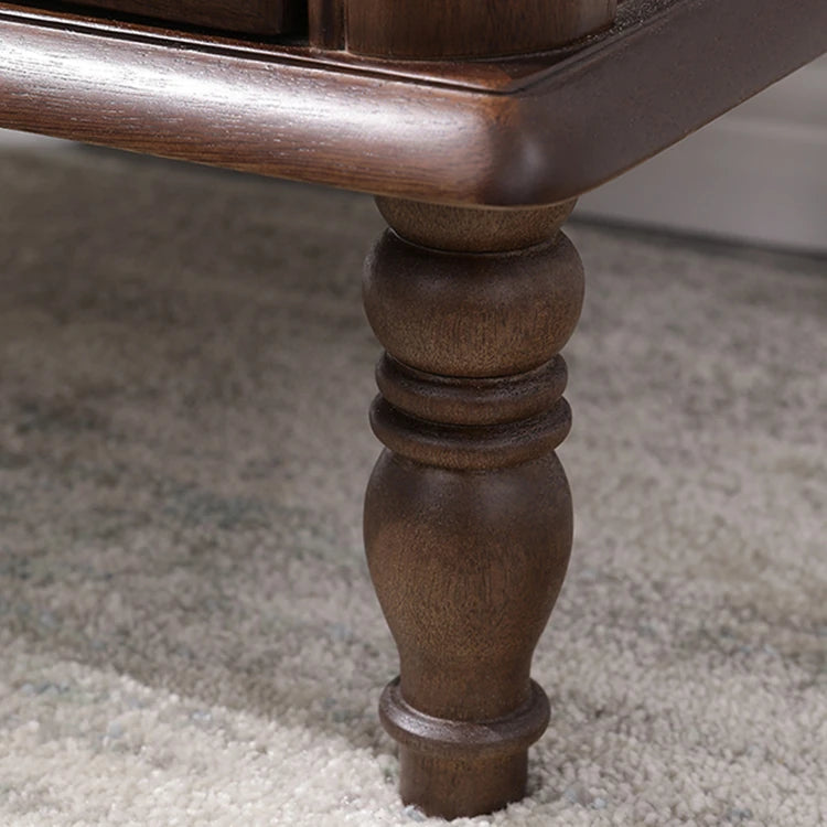 Elegant Solid Wood Bedside Cupboard for Luxurious Living Rooms hyjyj-4282