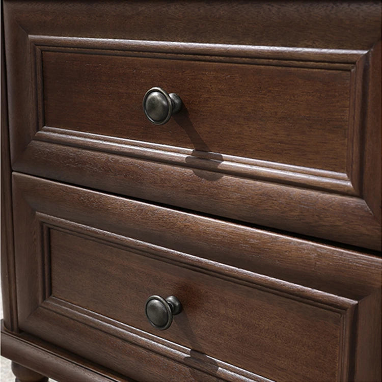Elegant Solid Wood Bedside Cupboard for Luxurious Living Rooms hyjyj-4282