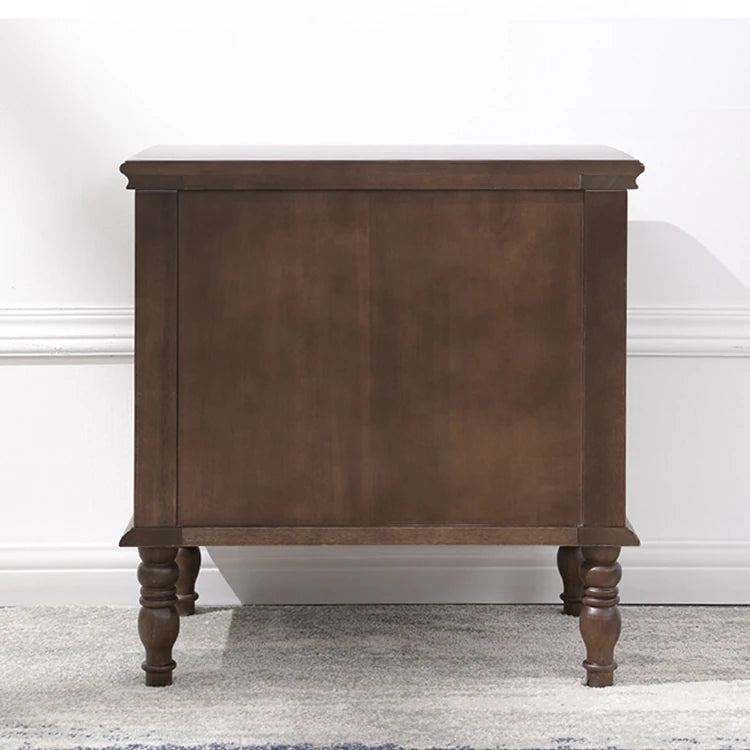 Elegant Solid Wood Bedside Cupboard for Luxurious Living Rooms hyjyj-4282