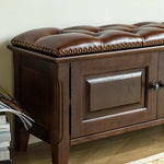 Elegant Solid Wood Cowhide Leather Stool – Perfect for Sophisticated Interiors hyjyj-4293