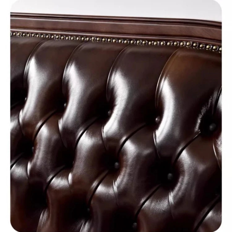 Elegant Solid Wood Cowhide Leather Stool – Perfect for Sophisticated Interiors hyjyj-4293