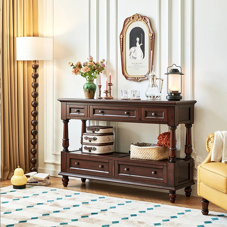 Elegant Cherry Wood Coffee Table for Sophisticated Living Rooms hyjyj-4297