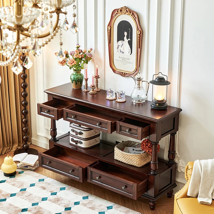 Elegant Cherry Wood Coffee Table for Sophisticated Living Rooms hyjyj-4297