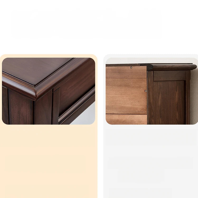 Modern Cherry Wood & Metal Makeup Table with Ceramic Top – Heat, Scratch, and Water Resistant, Rounded Corners for Safety hyjyj-4298