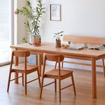 Elegant Natural Wood Chair in Brown - Oak, Cherry, and Black Walnut Options hykmq-740