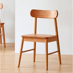 Elegant Natural Wood Chair in Brown - Oak, Cherry, and Black Walnut Options hykmq-740