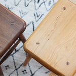 Stunning Natural Wood Stools in Cherry, Black Walnut, and Oak Finishes - Perfect for Every Home Decor hykmq-743