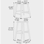 Premium Wooden Stool - Natural Brown Cherry & Black Walnut Finish hykmq-747