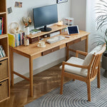 Premium Solid Wood Table - Elegant Brown, Red Oak & Black Walnut Choices hykmq-749