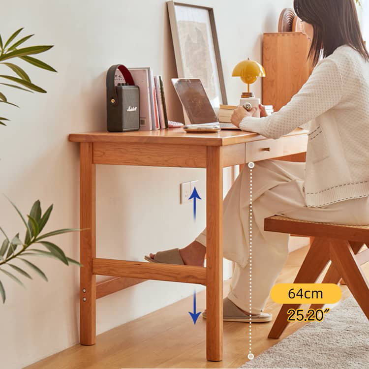 Elegant Brown Natural Wood Table - Black Walnut & Cherry Wood Finish hykmq-753