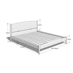 Elegant Bed in Natural Wood Colors - Luxurious Cherry & Beech Options hykmq-771