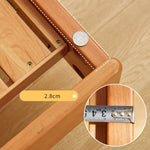 Stunning Cherry Wood Bed Frame - Natural Wood Finish for Elegant Bedroom Decor hykmq-773