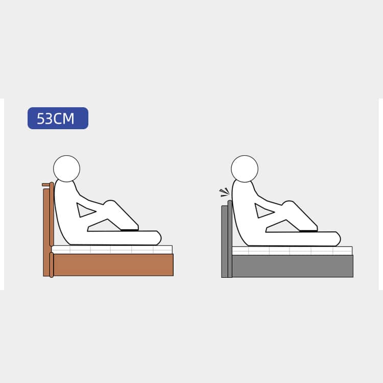 Stunning Cherry Wood Bed Frame - Natural Wood Finish for Elegant Bedroom Decor hykmq-773