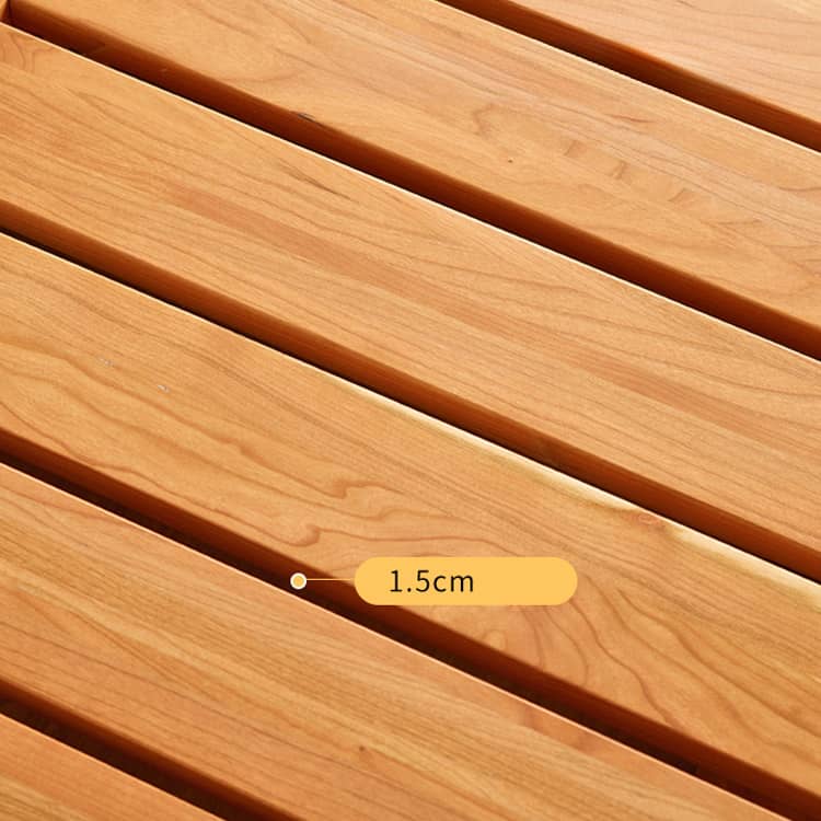 Stunning Cherry Wood Bed Frame - Natural Wood Finish for Elegant Bedroom Decor hykmq-773