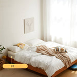 Stunning Cherry Wood Bed Frame - Natural Wood Finish for Elegant Bedroom Decor hykmq-773