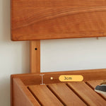 Stunning Cherry Wood Bed Frame - Natural Wood Finish for Elegant Bedroom Decor hykmq-773