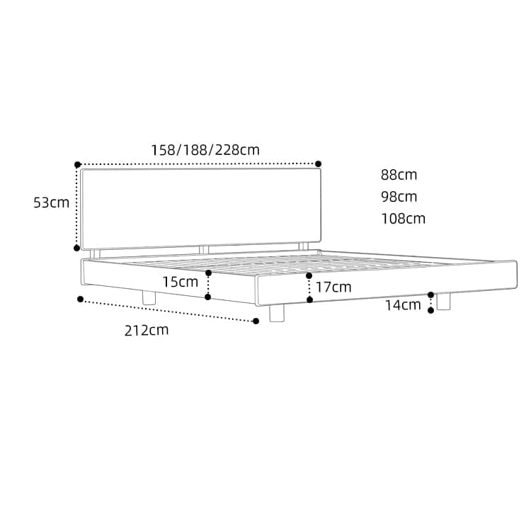 Stunning Cherry Wood Bed Frame - Natural Wood Finish for Elegant Bedroom Decor hykmq-773