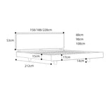 Stunning Cherry Wood Bed Frame - Natural Wood Finish for Elegant Bedroom Decor hykmq-773