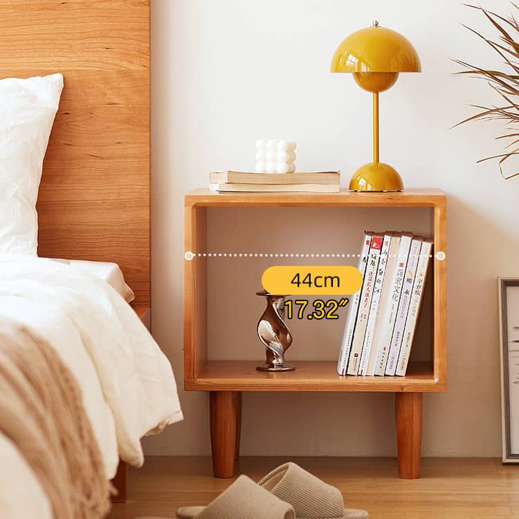 Elegant Bedside Cupboard - Natural Wood Finish in Brown, Red Oak, Cherry, and Black Walnut hykmq-777