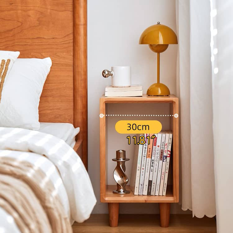 Elegant Bedside Cupboard - Natural Wood Finish in Brown, Red Oak, Cherry, and Black Walnut hykmq-777