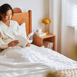 Elegant Bedside Cupboard - Natural Wood Finish in Brown, Red Oak, Cherry, and Black Walnut hykmq-777