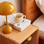 Elegant Bedside Cupboard - Natural Wood Finish in Brown, Red Oak, Cherry, and Black Walnut hykmq-777