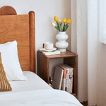 Elegant Bedside Cupboard - Natural Wood Finish in Brown, Red Oak, Cherry, and Black Walnut hykmq-777