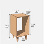 Elegant Bedside Cupboard - Natural Wood Finish in Brown, Red Oak, Cherry, and Black Walnut hykmq-777