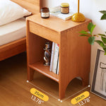 Premium Bedside Cupboard in Elegant Brown Black Walnut Finish hykmq-779