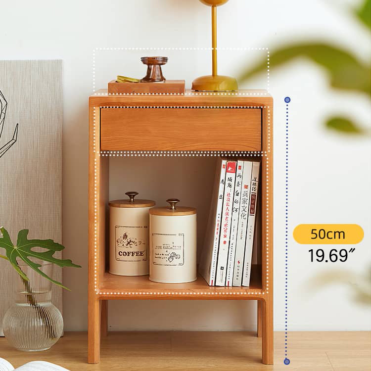 Premium Bedside Cupboard in Elegant Brown Black Walnut Finish hykmq-779