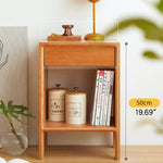 Premium Bedside Cupboard in Elegant Brown Black Walnut Finish hykmq-779