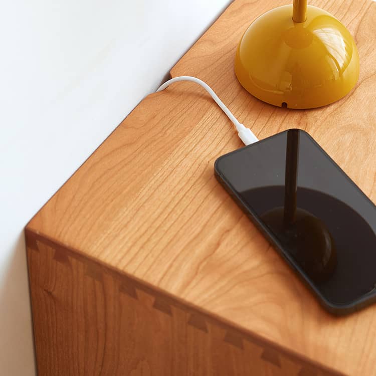 Premium Bedside Cupboard in Elegant Brown Black Walnut Finish hykmq-779