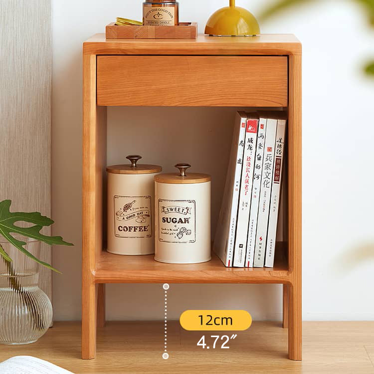 Premium Bedside Cupboard in Elegant Brown Black Walnut Finish hykmq-779