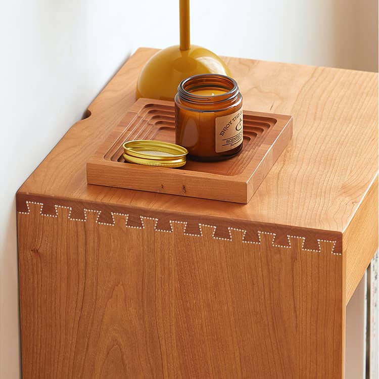 Premium Bedside Cupboard in Elegant Brown Black Walnut Finish hykmq-779