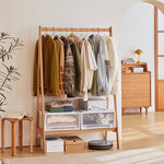 Premium Wooden Coat Hangers - Cherry, Red Oak, Black Walnut with Elegant Rattan Accents hykmq-783