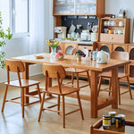 Elegant Natural Cherry Wood Table - Perfect for Sophisticated Interiors hykmq-786