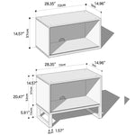 Elegant Cherry Wood and Glass Cabinet with Copper Accents - Premium Plywood Design hykmq-789