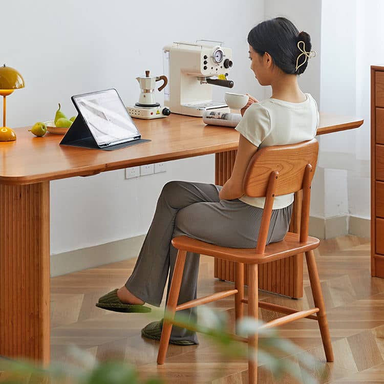 Elegant Natural Wood Table - Cherry Wood & Red Oak Finishes Available hykmq-798