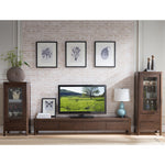 Stunning Brown Oak TV Cabinet - Natural Wood Finish for Elegant Living Rooms hym-1532